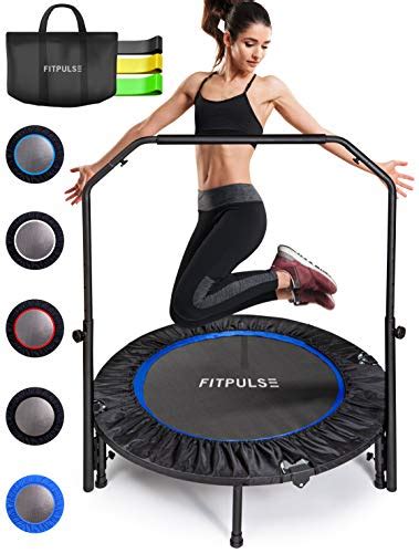 Fitpulse Mini Trampoline For Adults Rebounder Trampoline With Handle Workout Trampoline For