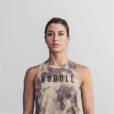 Womens Tie Dye Nobull High Neck Tank Tan And Cafe Tie Dye Nobull