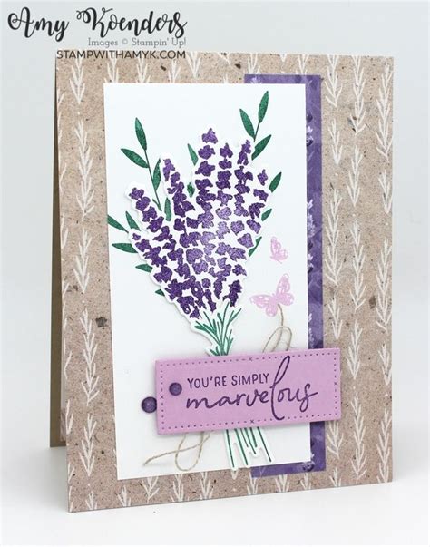 Stampin Up Painted Lavender Youre Marvelous Card With Video Tutorial