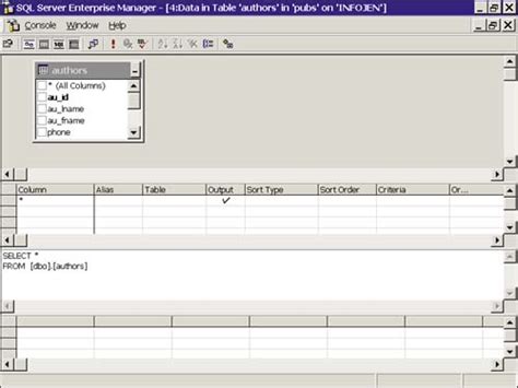 Using The Query Designer Microsoft® Sql Server™ 2000 Unleashed