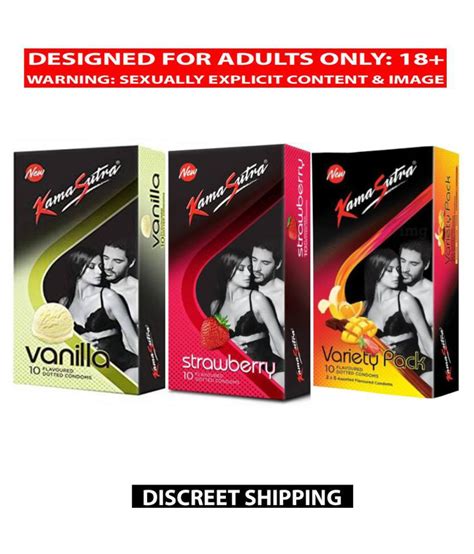 KamaSutra Vanilla Strawberry Variety Pack 10 X 3 Monthly Combo Buy