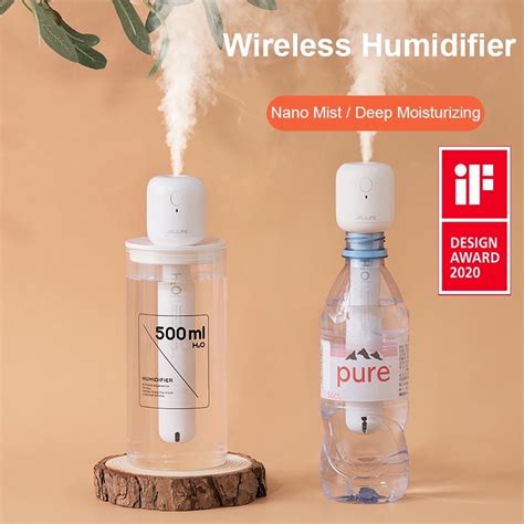 Jisulife Mini Wireless Air Humidifier Portable Silent Aroma Diffuser Usb Rechargeable Humidifier