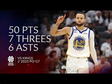 Stephen Curry Pts Threes Asts Vs Kings Po G Youtube