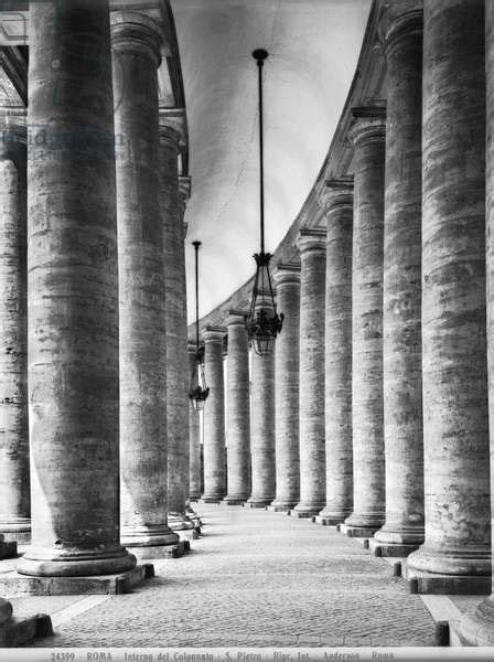 Inside View Of The Colonnade Built By Gian Lorenzo Bernini In Piazza