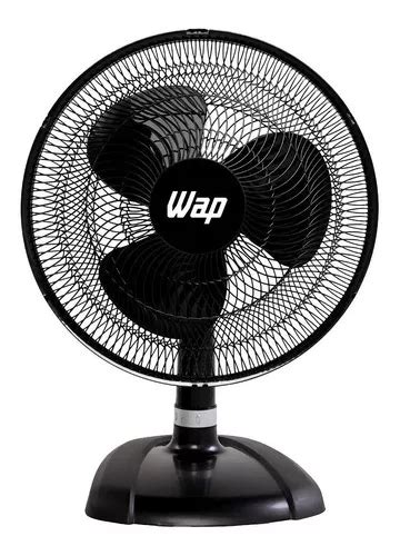 Ventilador De Mesa Rajada Turbo Wap Preto Voltagem Volts