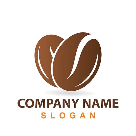 Premium Vector | Coffee bean logo vector design symbol