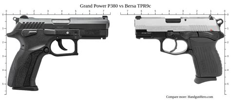 Grand Power P Vs Bersa Tpr C Size Comparison Handgun Hero