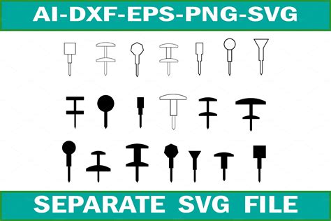 Push Pin Svg Bundle Push Pin Png Creative Market