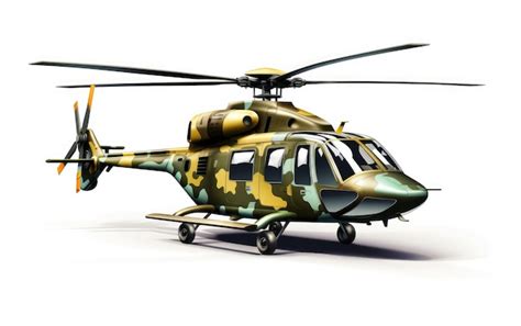 Premium Photo | 3d military helicopter style on white background