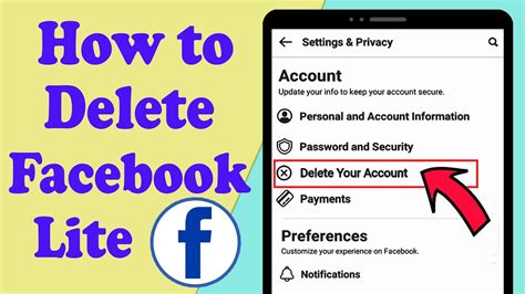 How To Delete Facebook Lite Account How To Delete Facebook Lite