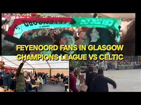 Feyenoord Fans in Glasgow / Vs Celtic Champions League December 2023 ...