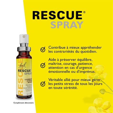 Fleurs de Bach Rescue spray urgence Calme et Sérénité