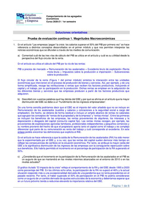 Cae Solucion Pec Comportamiento De Los Agregados Econ Micos