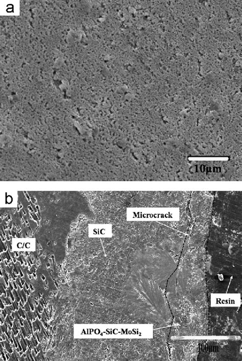 SEM Images Of The Multi Composition Coating Of Surface A And