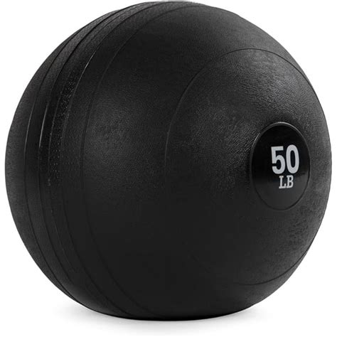50 LB Rubber Slam Ball, Dead Weight Ball Absorbs Impact, Minimal Bounce