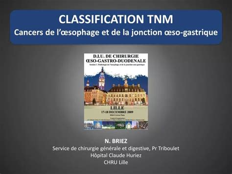 Ppt Classification Tnm Cancers De Lœsophage Et De La Jonction œso