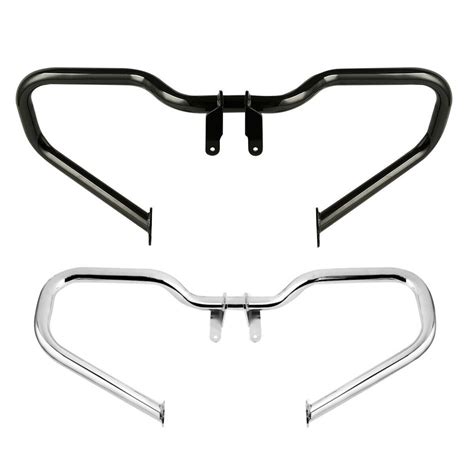 Black Chrome Chopped Engine Guard Highway Crash Bar For Harley Touring