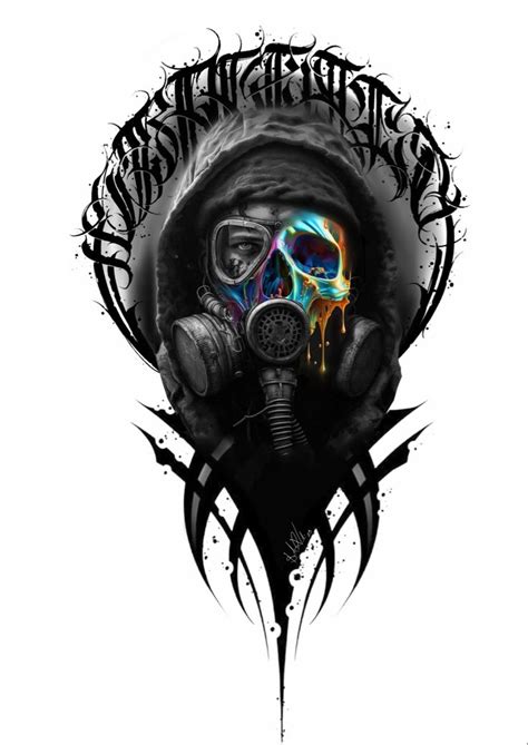 Gas mask and skull tattoo | Gas mask drawing, Gas mask art, Gas mask tattoo