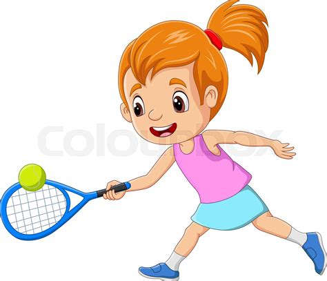 Girls Tennis Clip Art