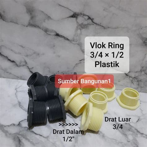 Vlok Ring X Sok Kran Plastik Sambungan Drat Luar Dalam Keran