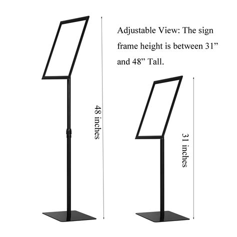 Buy Hynawin Sign Holder Adjustable Pedestal Poster Stand Heavy Duty