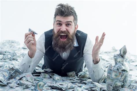 Premium Photo Business Man Millionaire Billionaire Bearded Man With