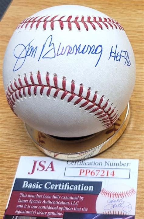 Autographed Jim Bunning Hof Official Major League Baseball Jsa