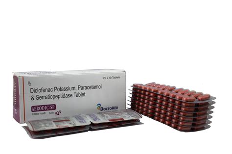 Diclofenac Sodium Paracetamol And Serratiopeptidase Tablets At Rs 30