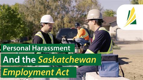 Personal Harassment And The Saskatchewan Employment Act YouTube