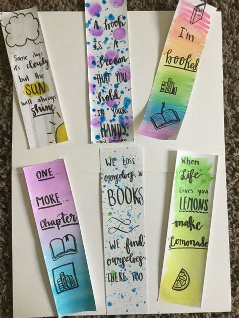 Watercolor Bookmarks Bookmark Craft Creative Bookmarks Diy Bookmarks