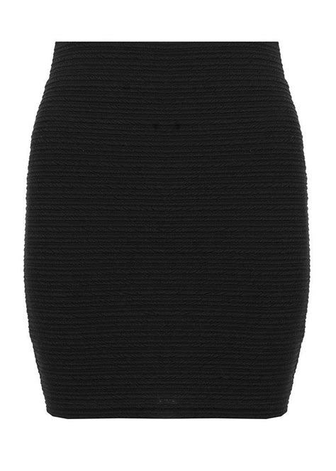 Quiz Black Textured Bodycon Mini Skirt Matalan