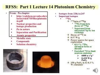 Ppt Rfss Lecture Uranium Chemistry And The Fuel Cycle Powerpoint