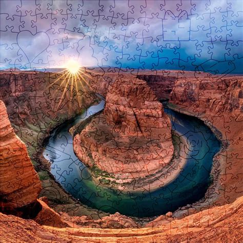 Landscape ‘Sunset at Horseshoe Bend’ 3D Wood Jigsaw Puzzle – Winston ...