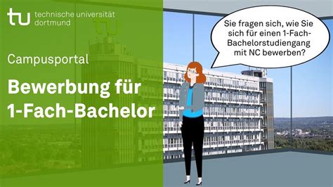 Campusportal Bewerbung für 1 Fach Bachelor YouTube