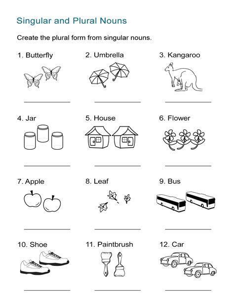 Singular And Plural Worksheets Plural Nouns Worksheet Nouns Worksheet Plurals