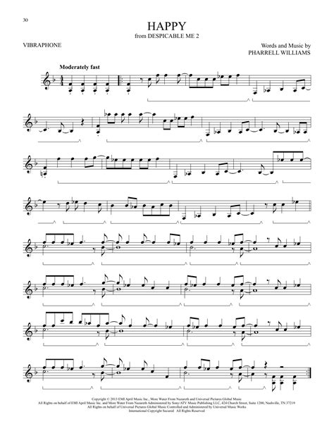 Happy From Despicable Me By Pharrell Williams Sheet Music For