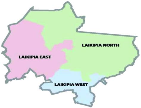 Administrative map of Laikipia County inset the map of Kenya (Source ...