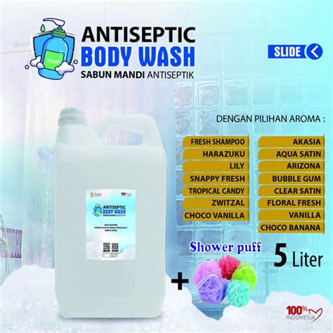 Jual Sabun Mandi Cair Antiseptic 5 Ltr Aneka Aroma Wangi Segar