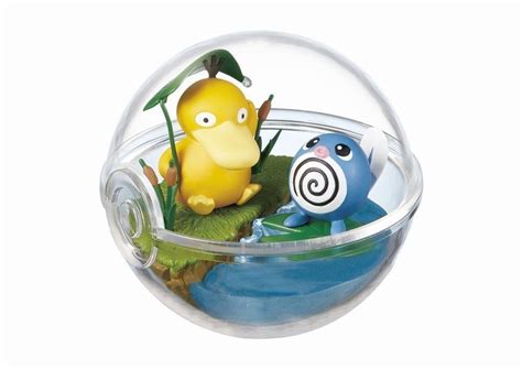 Pokemon Pokeball Terrarium Collection Psyduck Poliwag Re Ment Japan