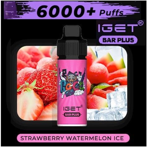 6000 IGET Strawberry Watermelon Ice BAR PLUS Vape DFO Australia