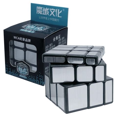 Cuber M Sia MoYu Mirror 3x3x3 Silver Rubik Magic Speed Cube Cubing