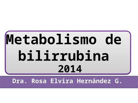 PPTX Metabolismo De La Bilirrubina DOKUMEN TIPS