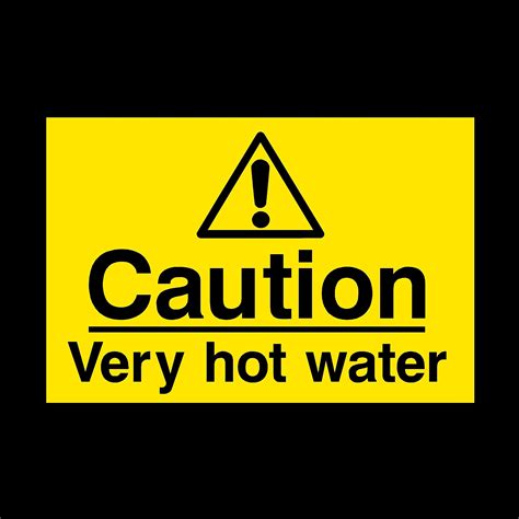 Caution Hot Surface Sticker Self Adhesive Sign Food Hygiene Hot Water Oven Warning FP72