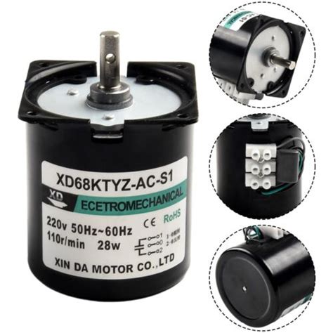 68KTYZ Permanent Magnet Synchronous Motor 220V AC 28W Smooth Operation