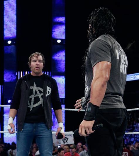 SmackDown 5 14 15 Dean Ambrose And Roman Reigns Stood Face To Face