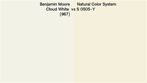 Benjamin Moore Cloud White Vs Natural Color System S Y Side