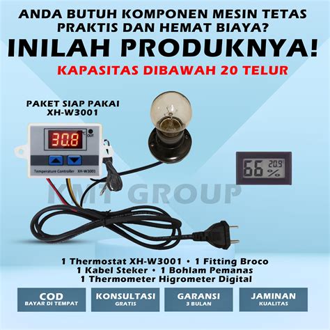 Paket Siap Pakai Thermostat Termostat Xh F Dengan Mini Higrometer