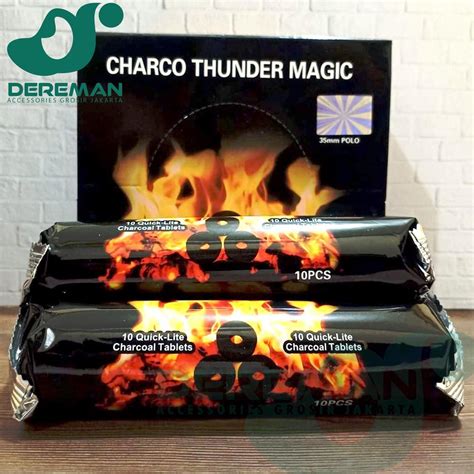 Jual Arang Magic Charco Thunder Harga 1 Box Isi 8 Bungkus Bara Areng