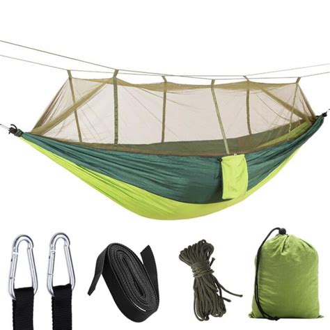 Oaktree Hammocksportable Foldable Double Camping Hammock Mosquito Net