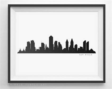 San Diego Skyline Silhouette Vector at Vectorified.com | Collection of ...